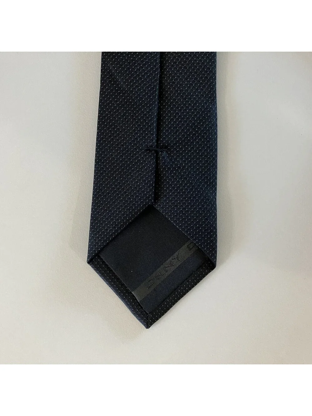 DKNY Silk Tie Black Gray Geometric Dots Men Necktie Skinny 58